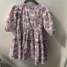 Pink Chicken Purple Santa Dress
