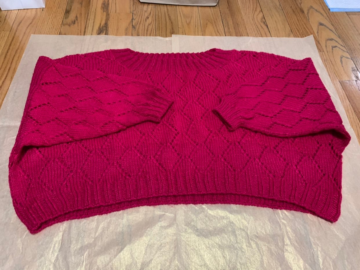 Knitting by hand made