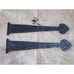2 IRON DUMMY HINGES, Decorative Hinge, Black, Faux, Fake Hinges, Large, 12 Long