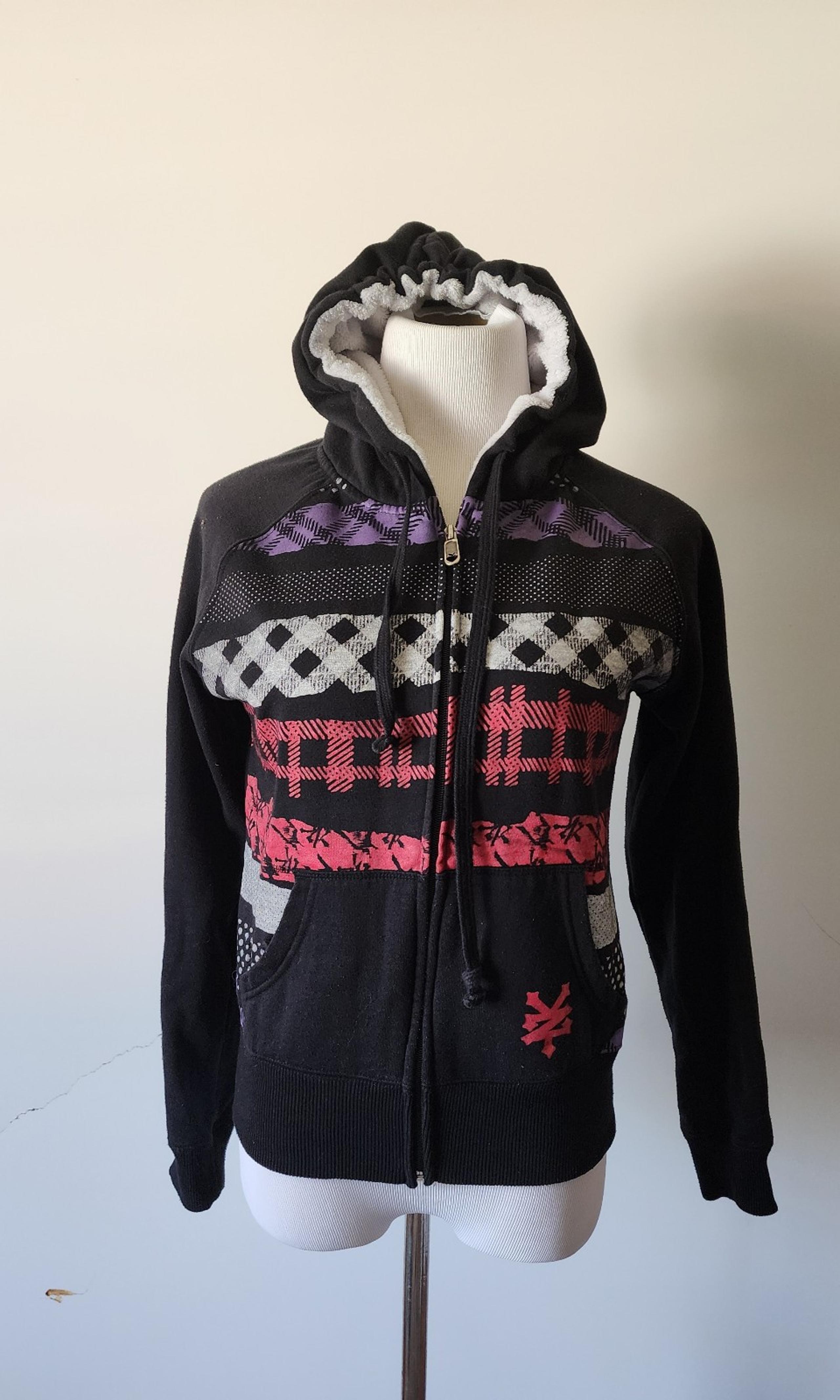Zoo York Black Hoodie with Colorful Patterns