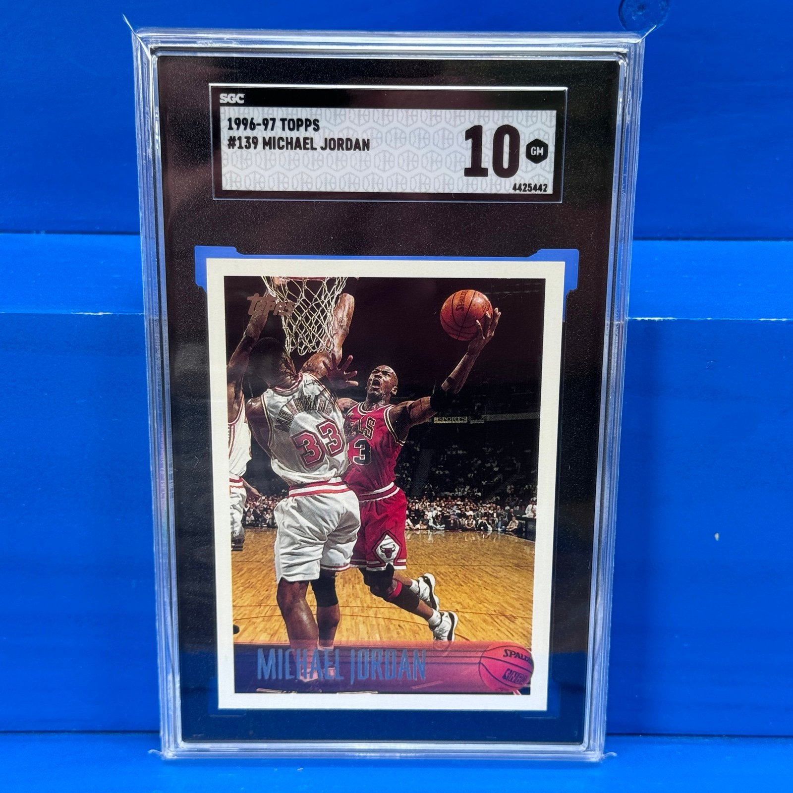 MICHAEL JORDAN 1996 Topps #139 Graded GEM MINT 10 by SGC Chicago Bulls HOF GOAT