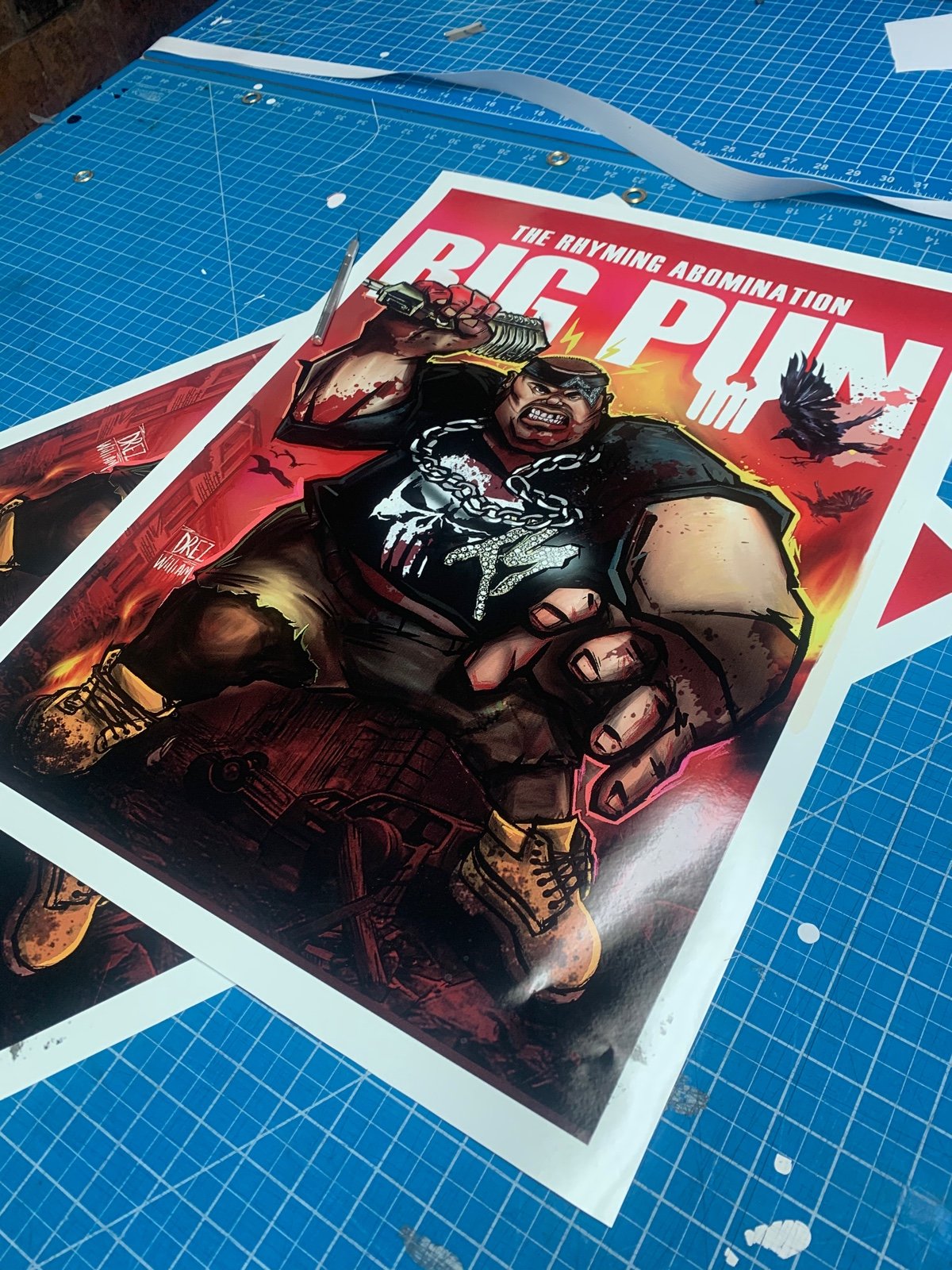 Hip Hop Poster Rap 90s art Punisher Pun