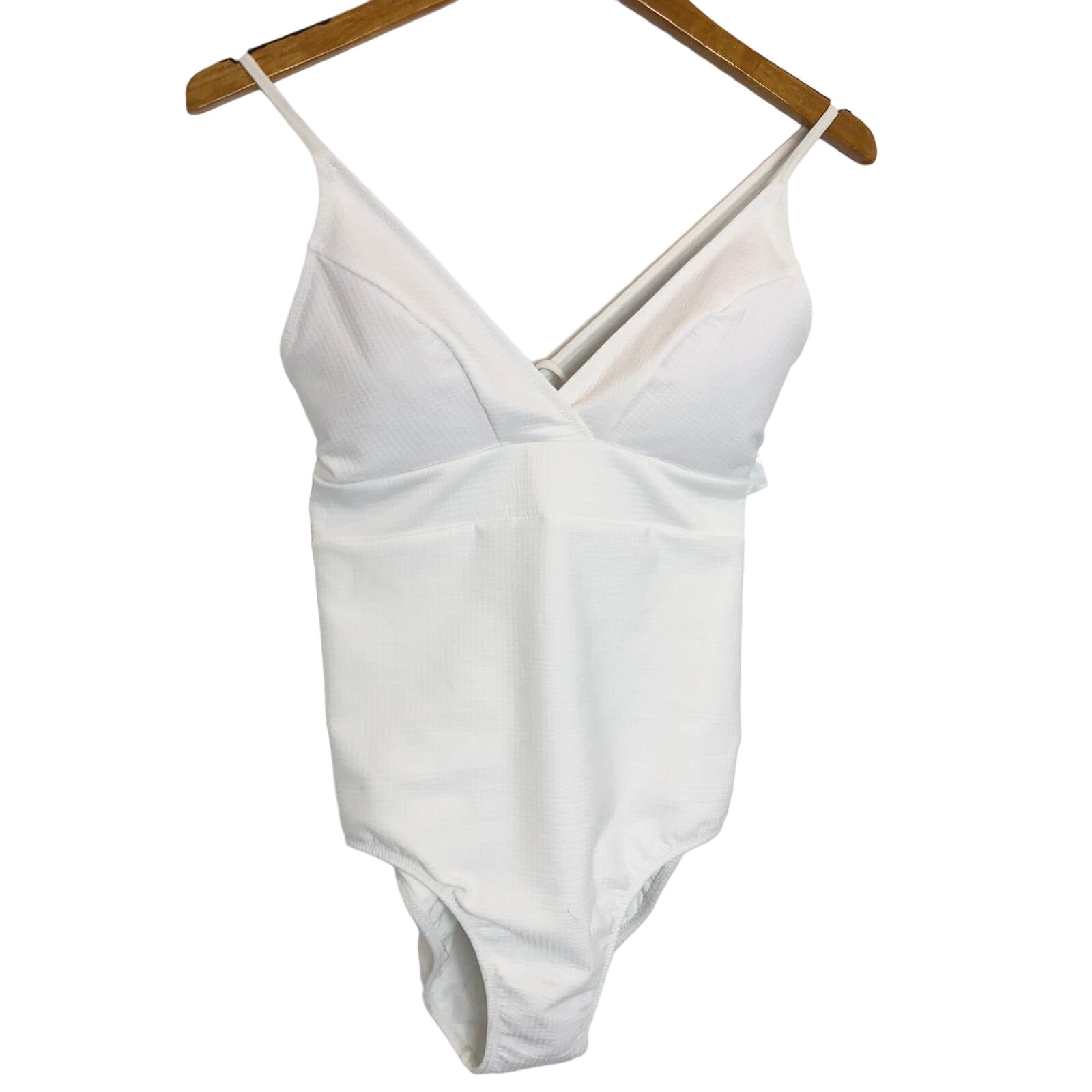 Vineyard Vines- Seersucker Sconset One Piece Swimsuit-White Cap-Size M-NWT