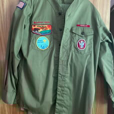 1970s Vintage Boy Scouts of America Recruiter Shirt & Pants. Size M / 32 x 34