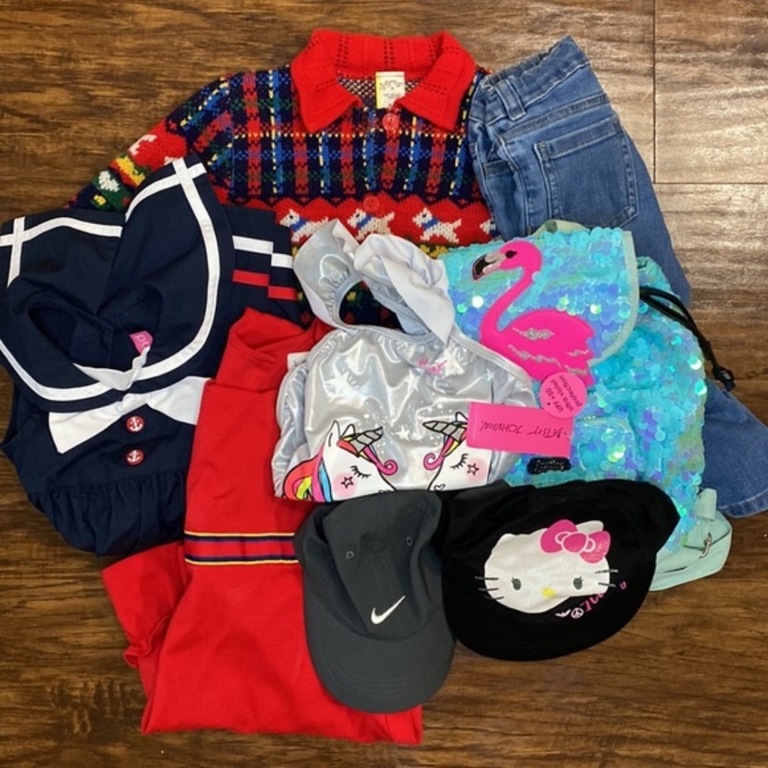 Girl 2T & 3T Bundle Justice,Nike,Betsey Johnson & More Dress, Sweater, Bag, Hat