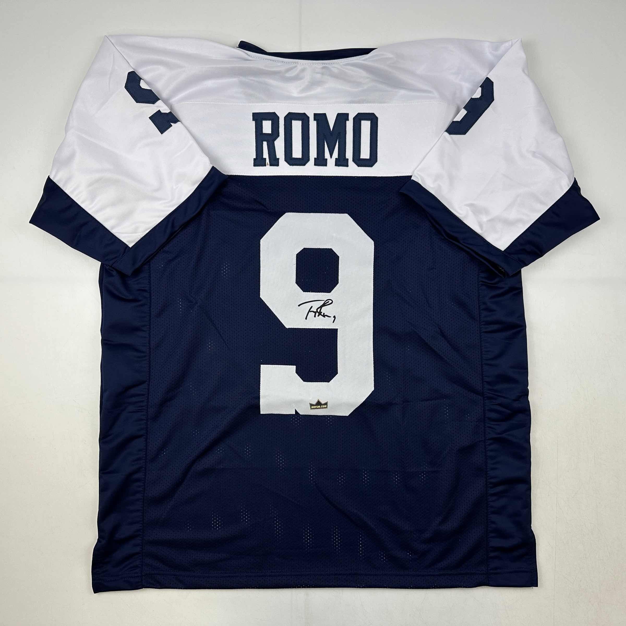 Facsimile Autographed Tony Romo Dallas Thanksgiving Day Auto Jersey Size Men's