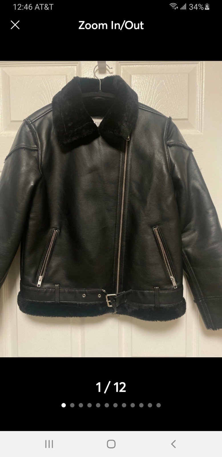 Gap Girls Faux Aviator Leather Jacket