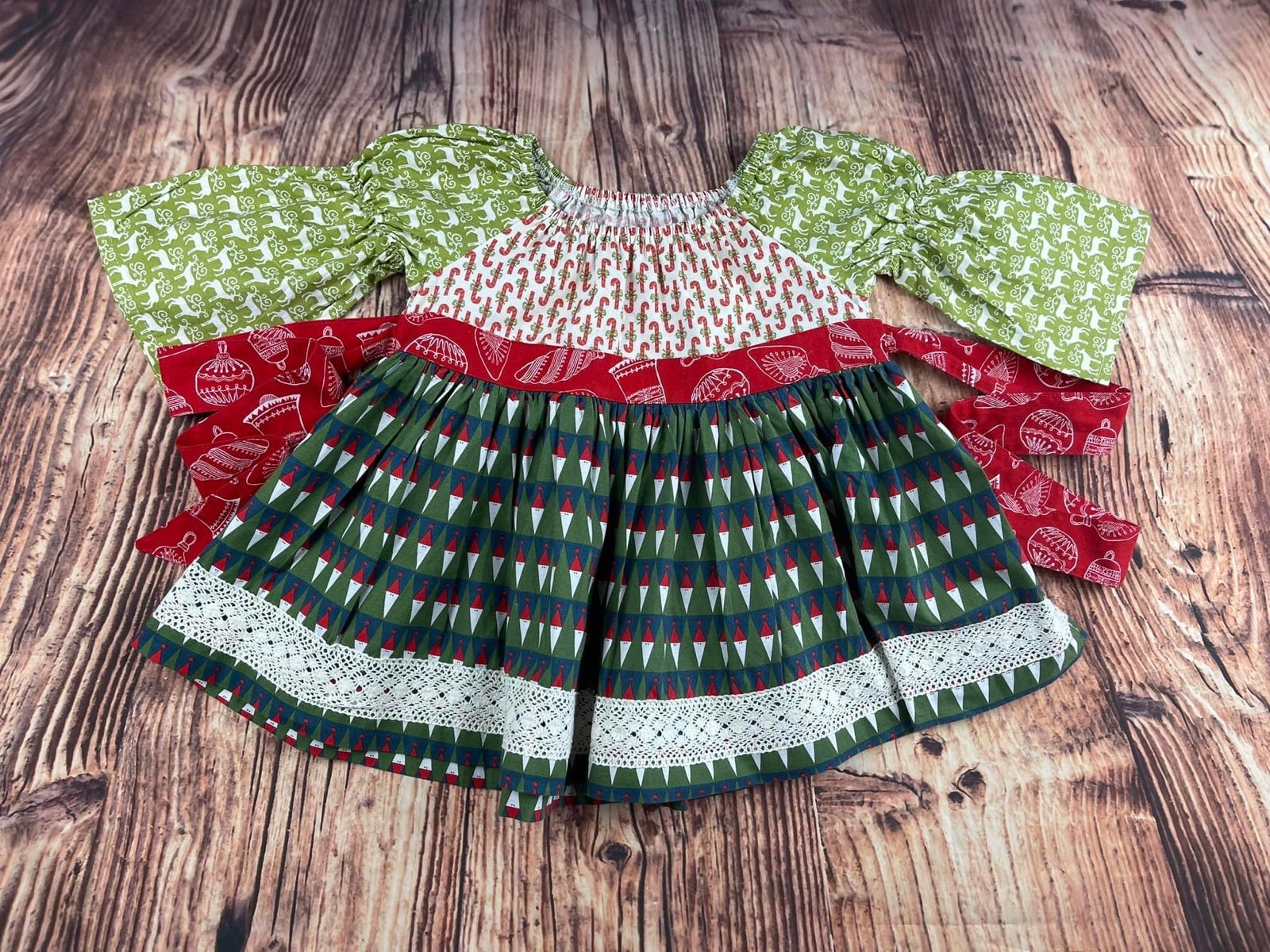 Matilda Jane Platinum Christmas Peasant Top