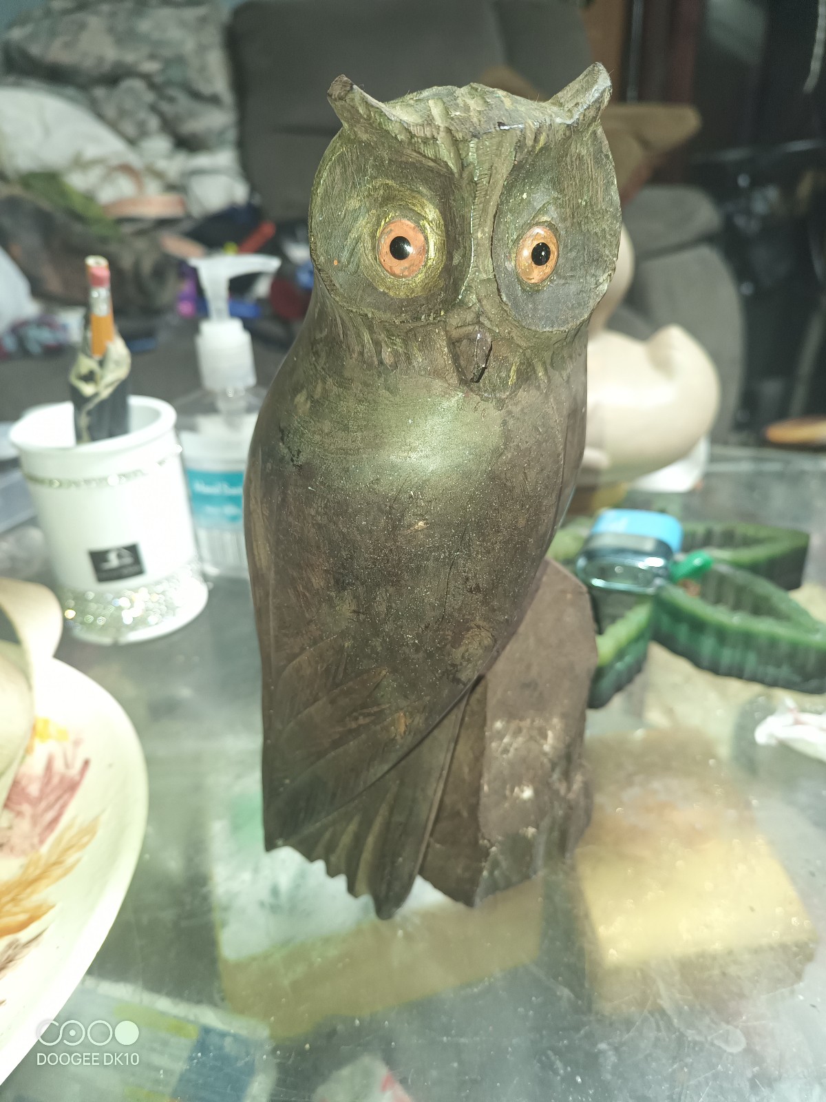Wooden hand carved owl