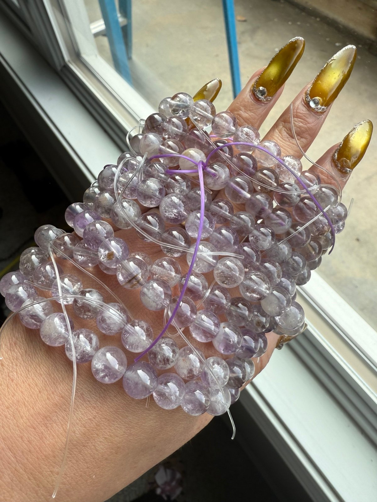 Natural amethyst bracelet