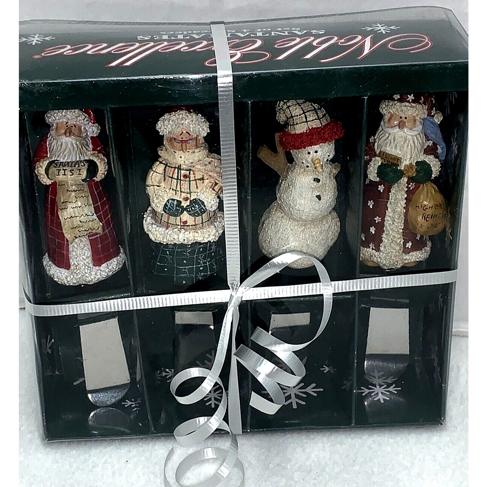 Noble Excellence Santamates Spreaders Set of 4 Christmas 5" Cheese Butter NOS