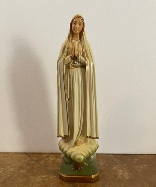 Virgin Mary Lady Fatima statue 10 inch