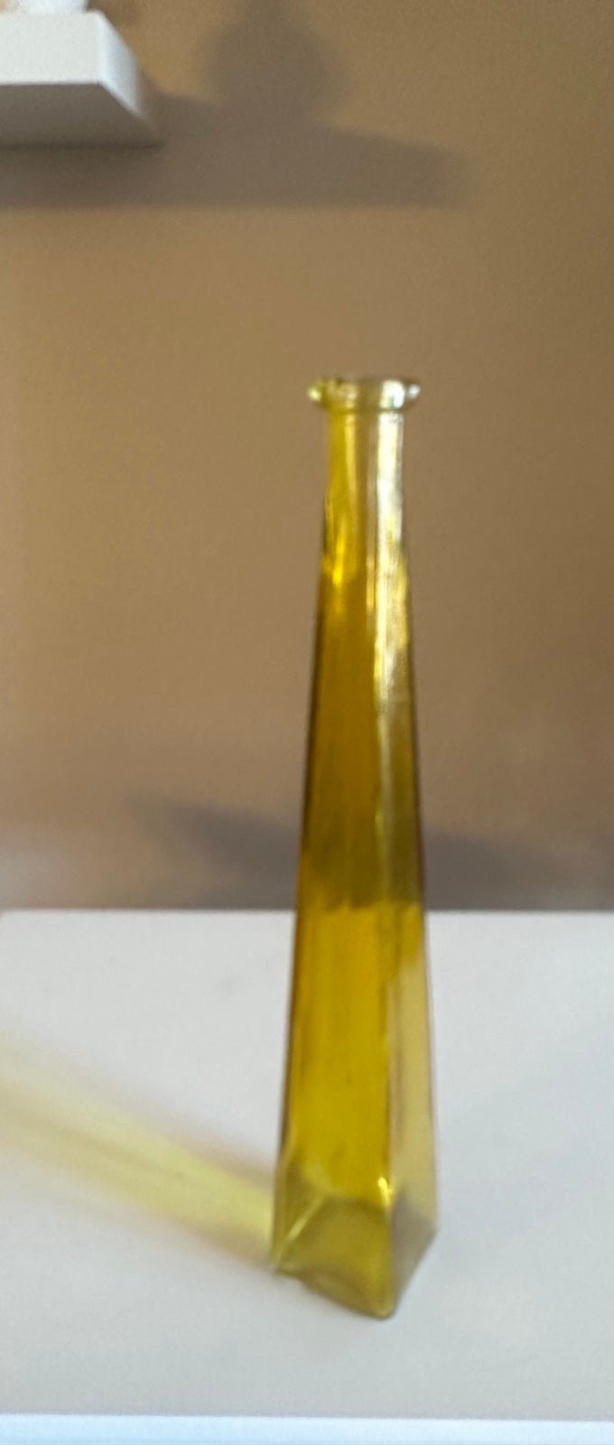 Vintage green glass vase
