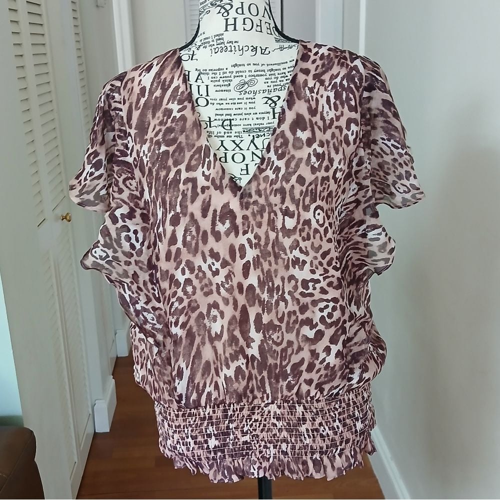 Ramy Brook Silk Animal Print Crop Top