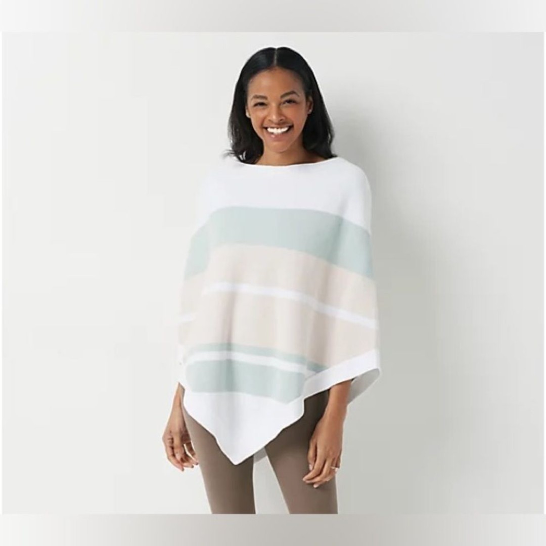 Barefoot Dreams CozyChic Ultra Lite Ocean Breeze Poncho size OS