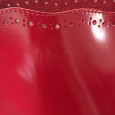 Furla red leather bag