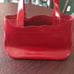 Furla red leather bag