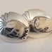 vintage 925 sterling silver navajo signed Irv Monte white buffalo post earrings