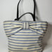 Kate Spade On Purpose Sailing Stripe Canvas Bow Tote