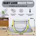 Pop up Kids Beach Tent with Mat UPF 50+ Sun Shelter Mosquito Net, Mat & 2 Stakes