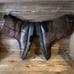 Mens UGG 5143 Brown Leather Shearling Lined Snow Winter Boots Size 9 M GUC