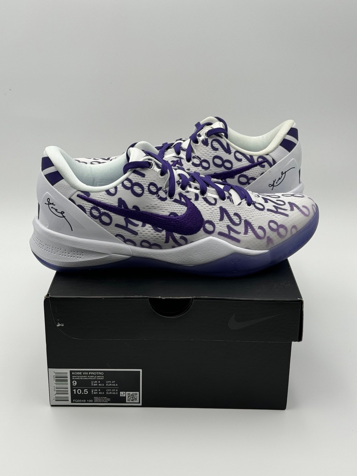 Size 9 - Nike Kobe 8 Proto Court Purple (FQ3549-100)