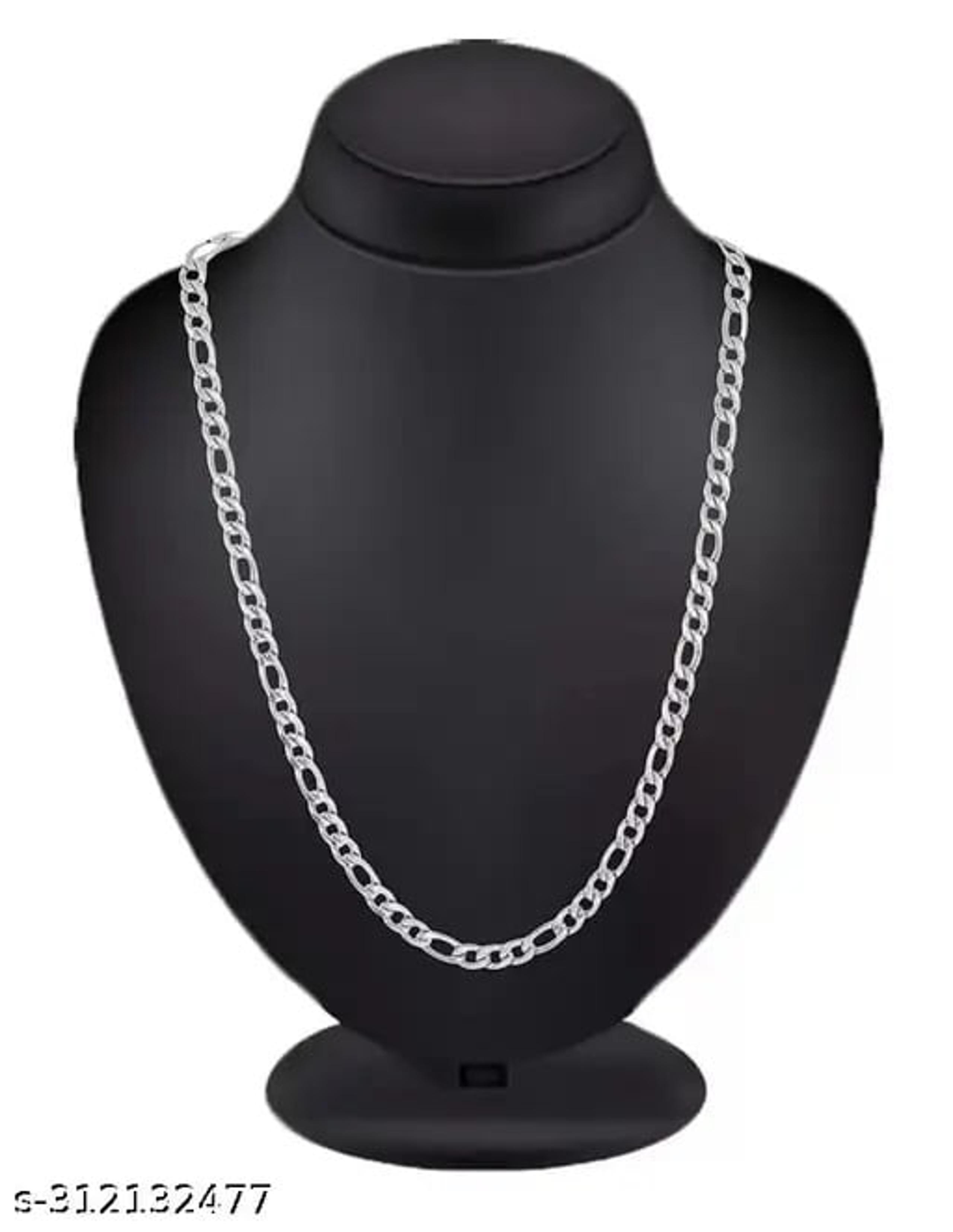 Titanium Stainless Steel 24” Figaro Chain Necklace