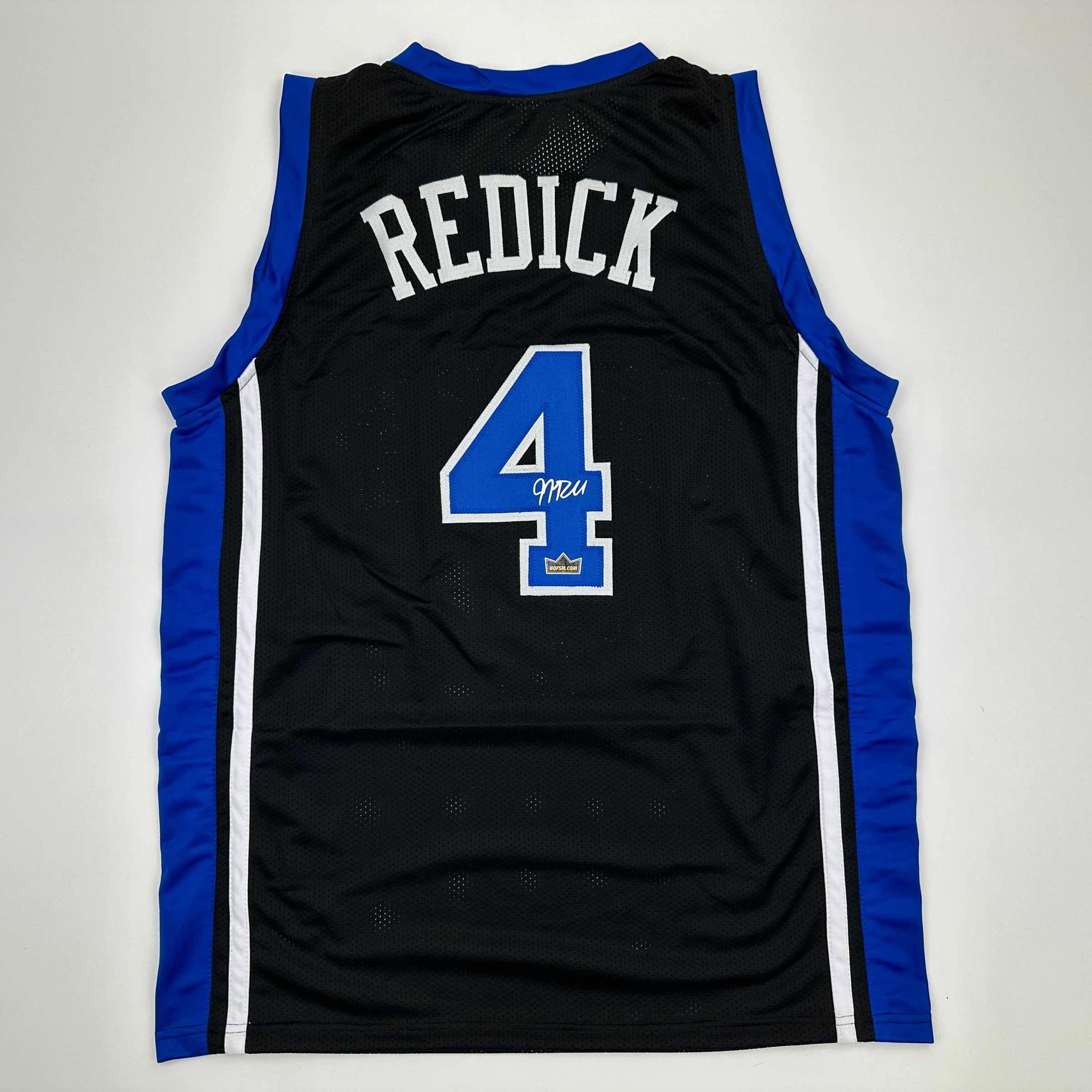 Facsimile Autographed JJ J.J. Redick Duke Black Auto Jersey Size Men's XL