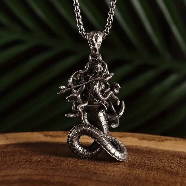 Medusa Ancient Greek Mythology Stainless Steel Pendant Necklace
