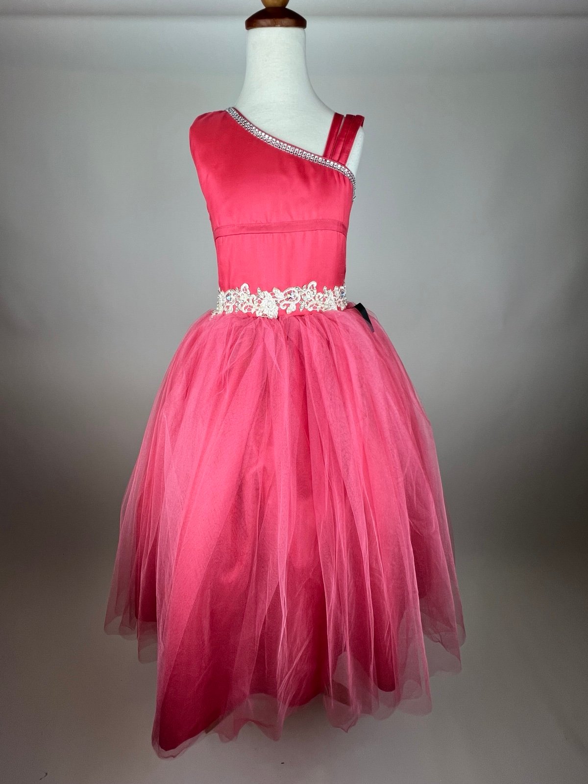Girls coral party dress sz 8