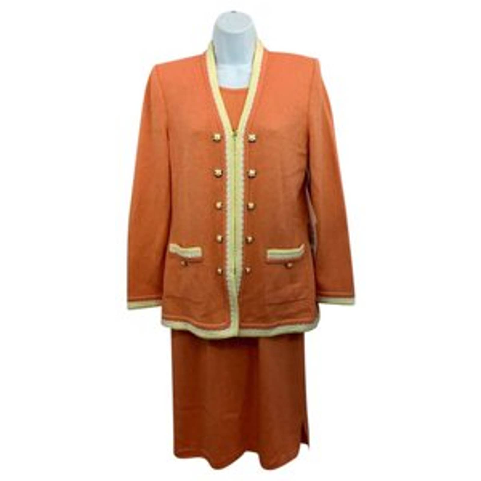 NWT St. John Collection Salmon Knit Dress Suit 6