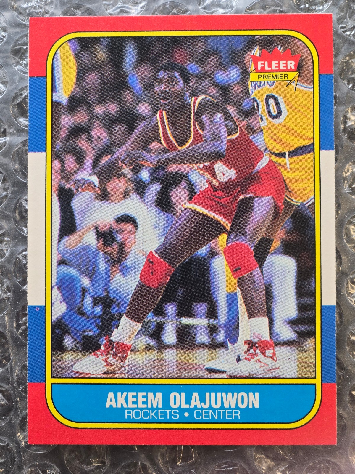 1986-87 Fleer #82 HAKEEM OLAJUWON Rookie+FREE BUBBLE POUCH MAILERS