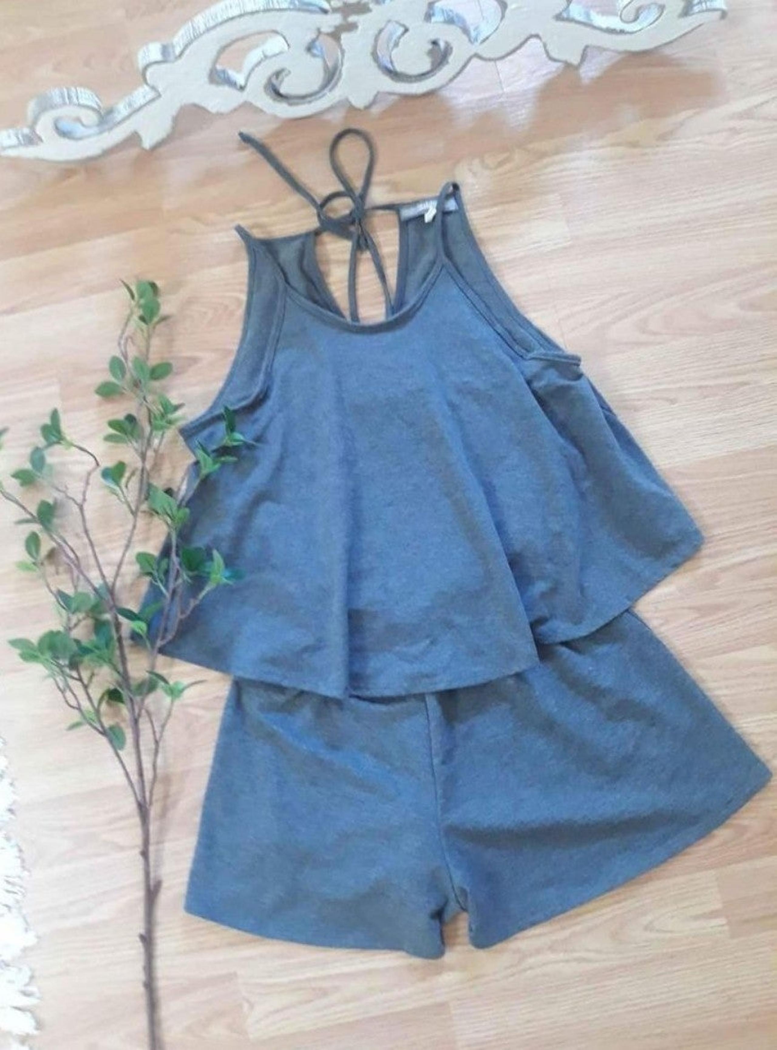 Addie Boutique grey romper size S