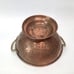Vtg Tin Lined Footed Sieve Strainer Brass Handle Farmhouse Copper Colander