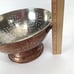 Vtg Tin Lined Footed Sieve Strainer Brass Handle Farmhouse Copper Colander