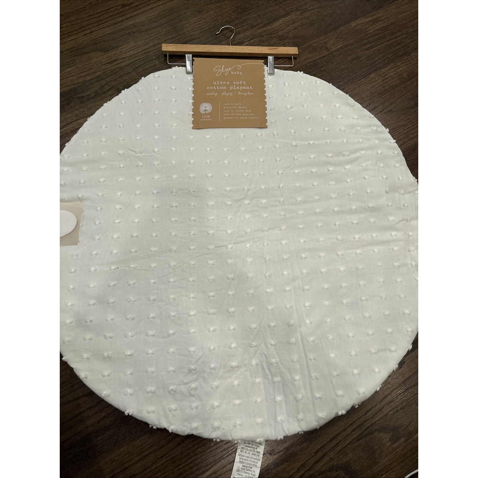 Skye Baby Ultra Soft Cotton Baby Playmat. White. NEW