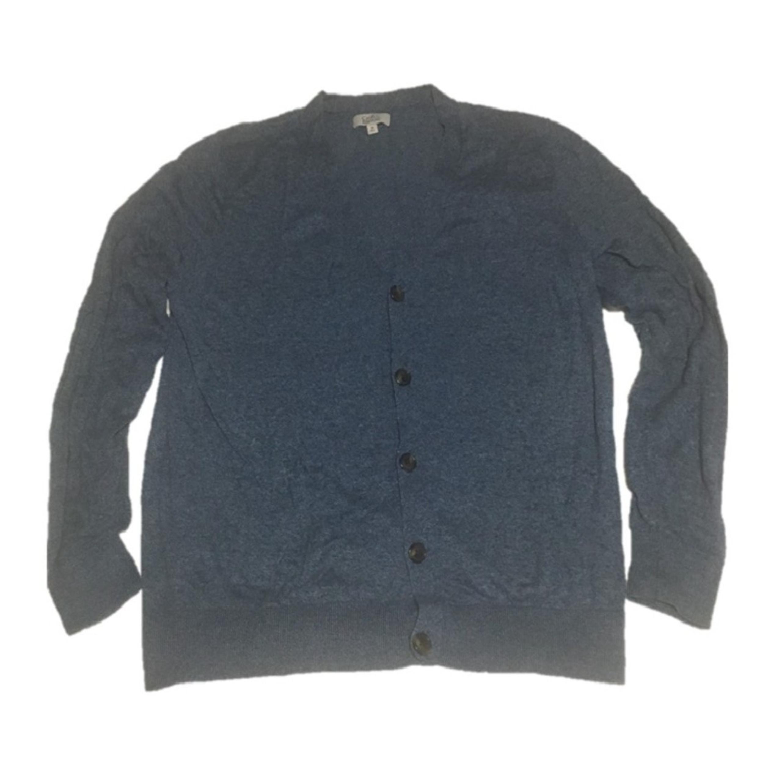 Croft & Barrow cardigan Mens Medium blue heather button front Grandpa Mr Rogers