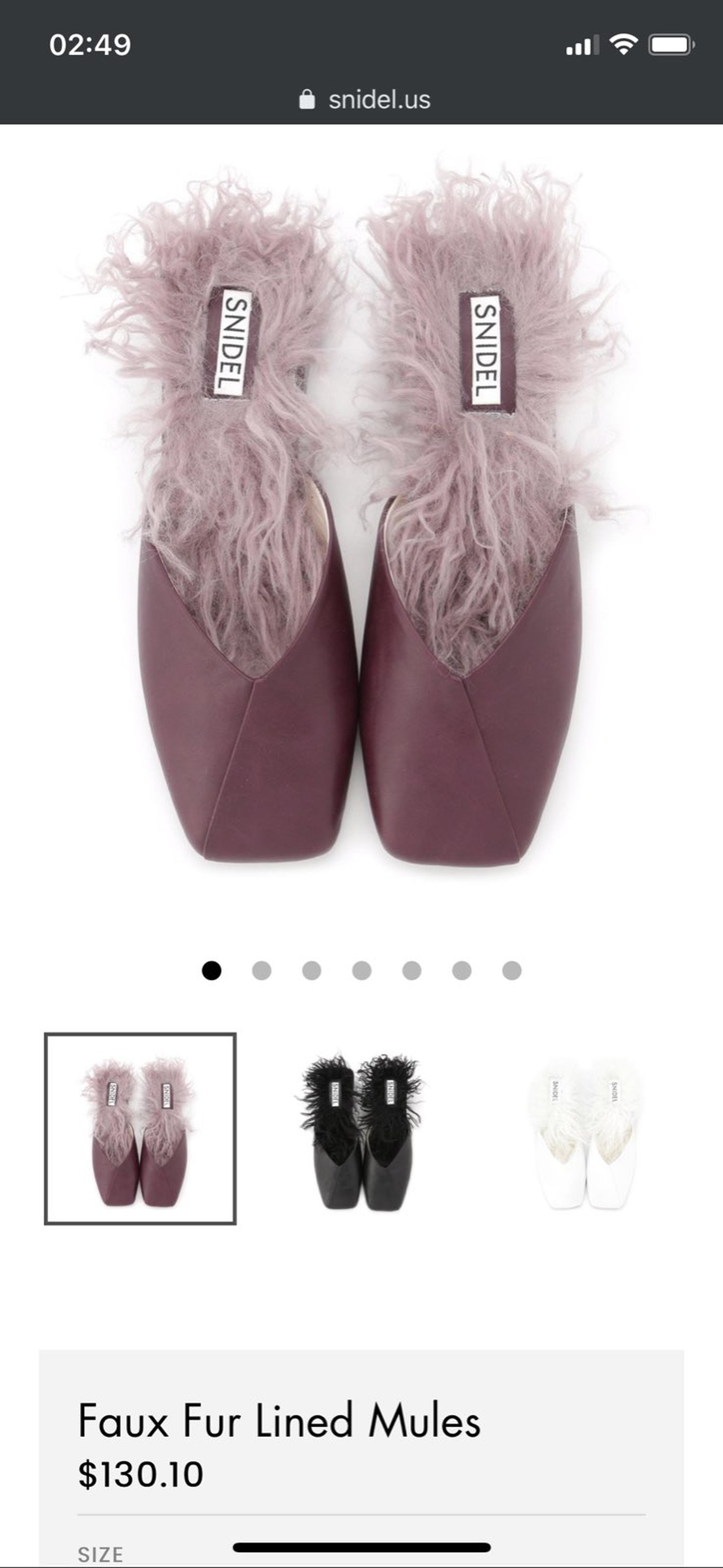 Snidel Faux Fur Lined Mules
