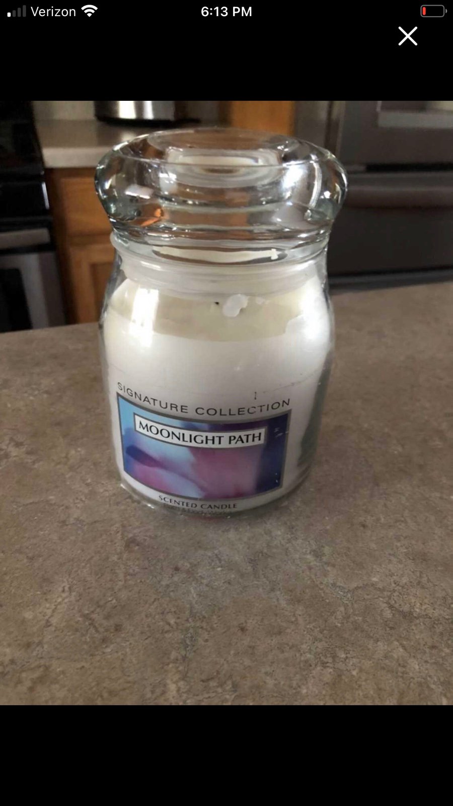 Bath & Body Works Moonlight Path Candle 14.5 oz lit once