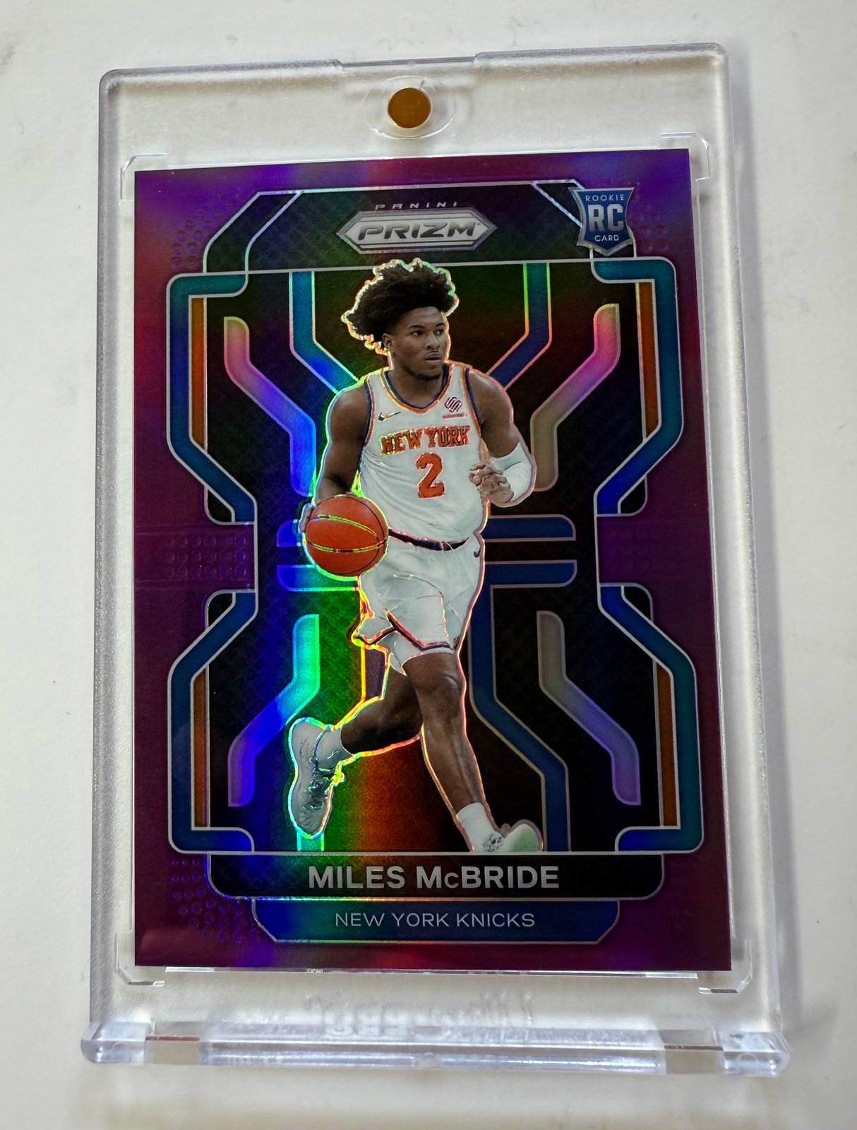 2021-22 Panini Prizm - Miles McBride #283 Purple Prizm /99 (RC)