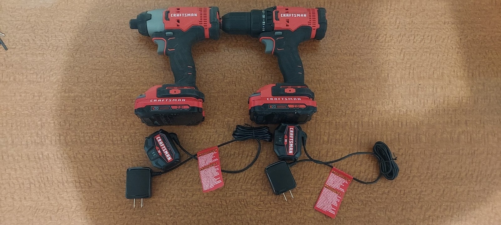 Craftsman Impact Drill And Hammer drill, Two 2.0 Amp Batteries And Two Chargers