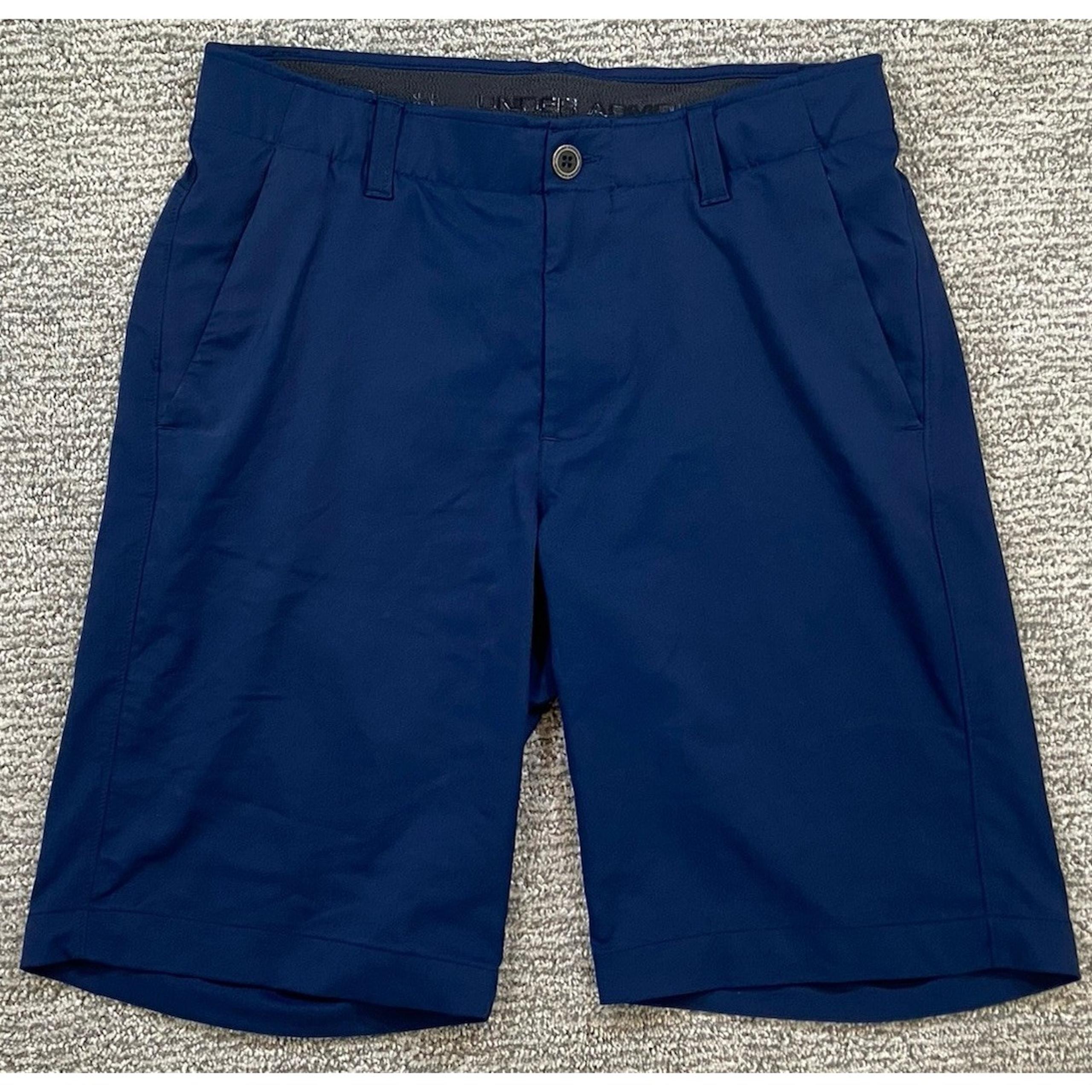 Under Armour Men's 30 Blue Match Play Stretch Waist Golf Shorts 10" Inseam