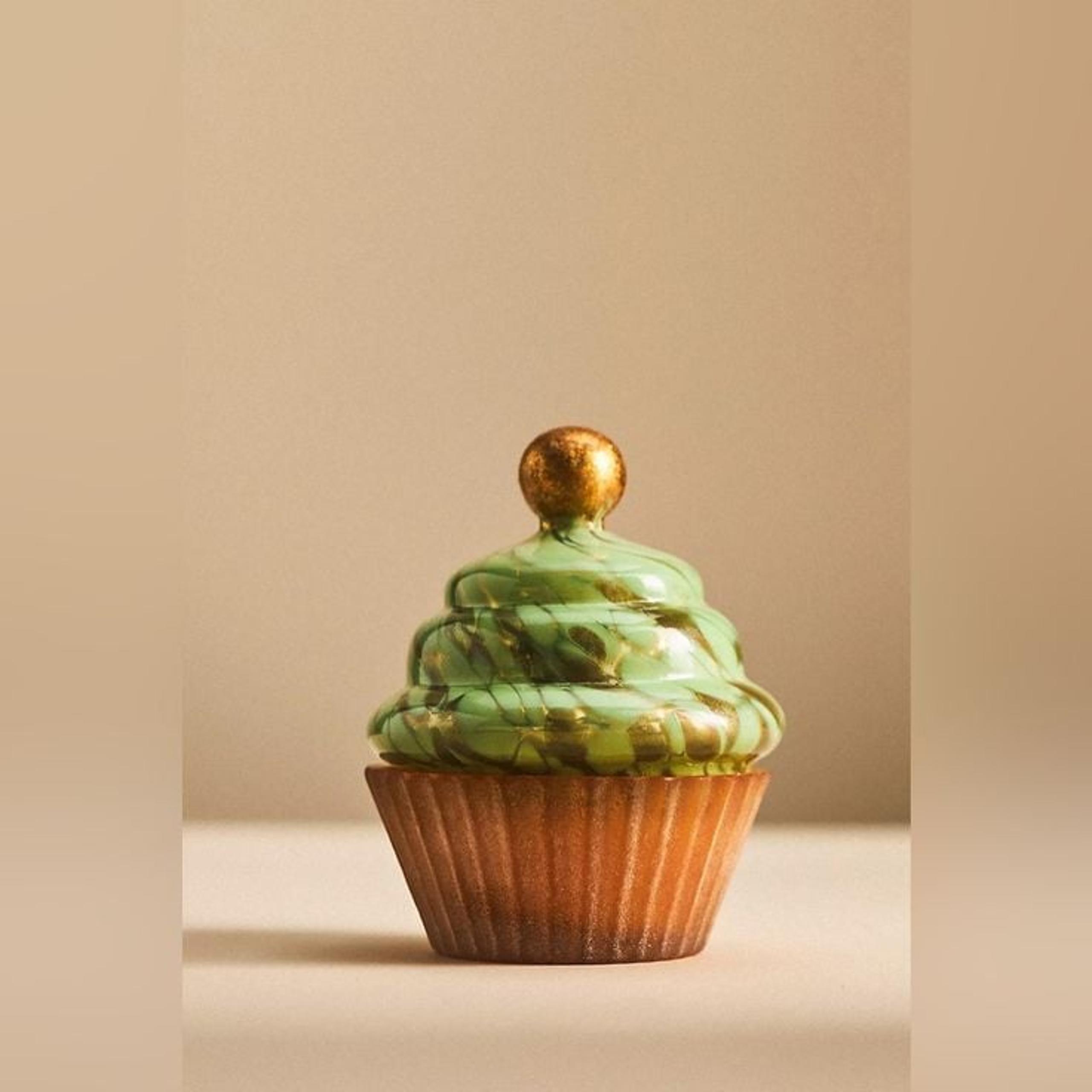 Anthropologie Gourmand Green Cupcake Candle