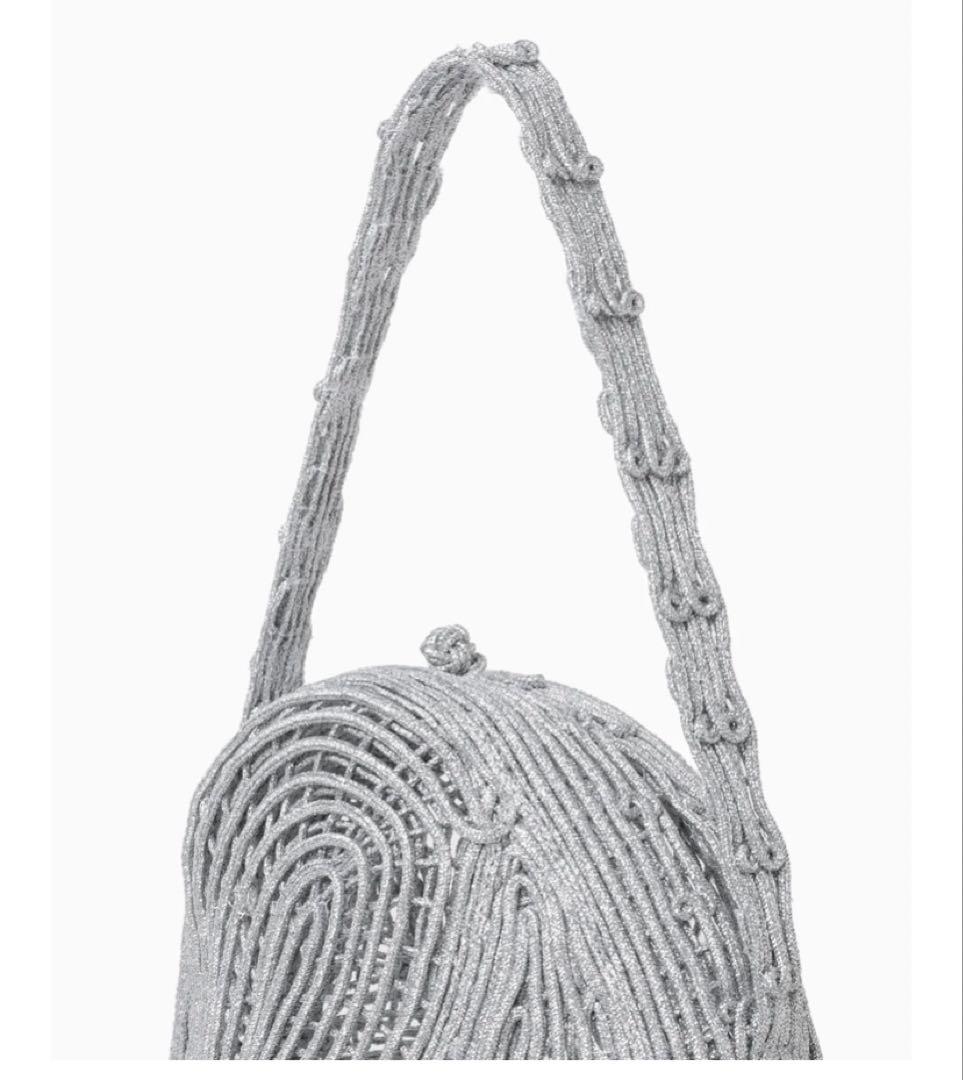 Mame Kurogouchi】Embroidery Stone Round Shape Mini Bag Mame Kurogouchi】Embroidery Stone Round Shape Mini Bag