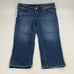 Silver Jeans Suki Capri Sz 18 Stretch Medium was denim Plus Size Distressed hem