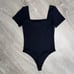 ARITZIA CONTOUR Women’s Black Square Neck Bodysuit