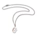 Vintage Letter G Pendant Necklace Pink Rose Enamel Retro