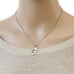 Vintage Letter G Pendant Necklace Pink Rose Enamel Retro