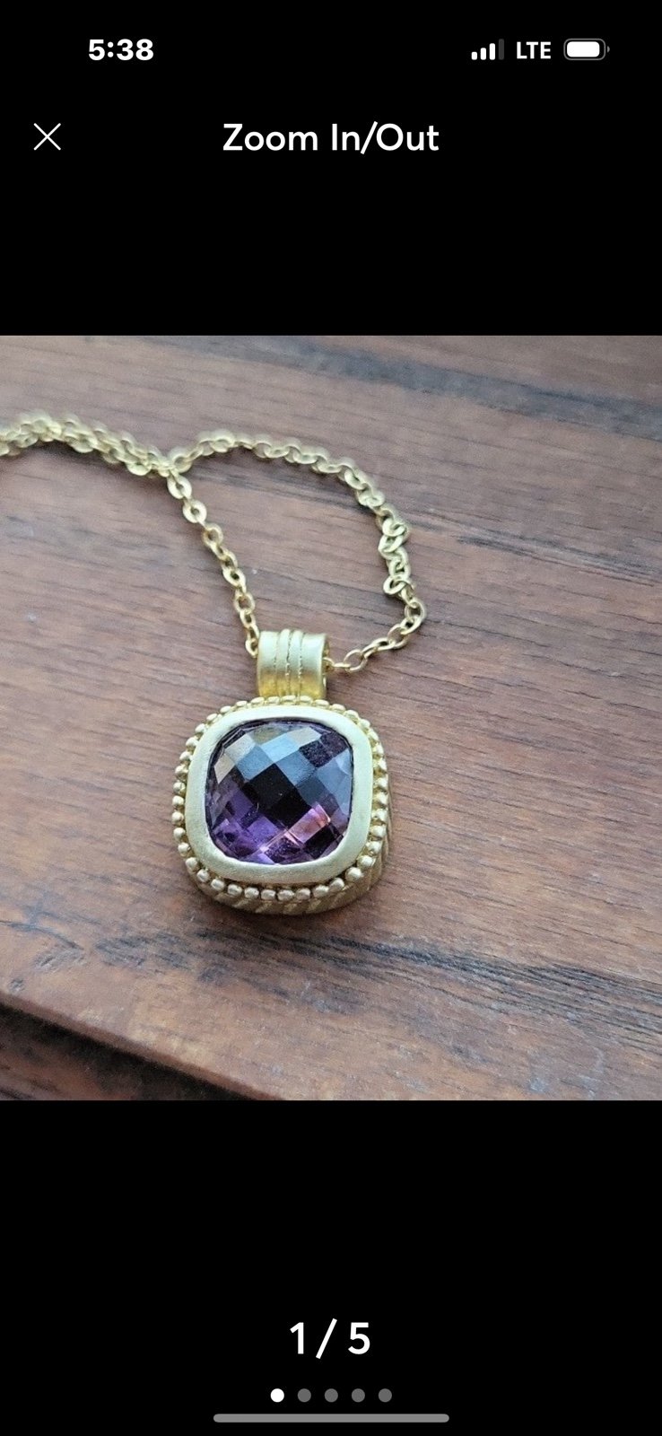 925 amethyst necklace