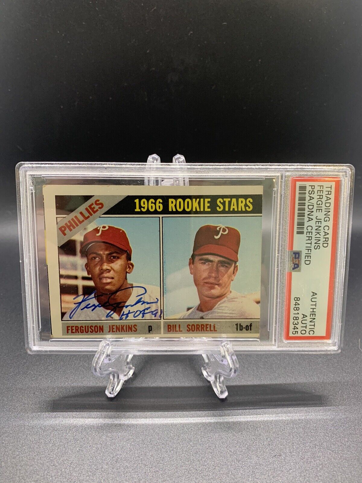 1966 Topps Fergie Jenkins Rookie Auto PSA/DNA Signed RC HOF!